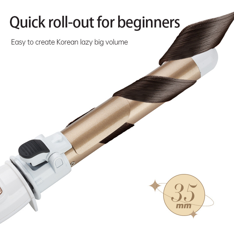 Ceramic Curling Iron Collection — Auto-Rotating Comb & LCD Digital Wands — AGJewel