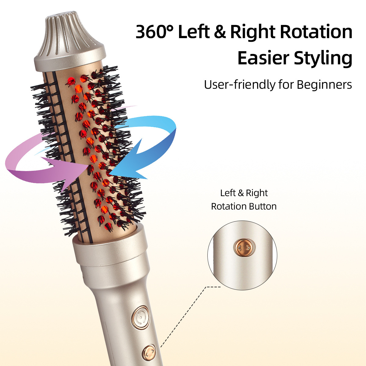 Ceramic Curling Iron Collection — Auto-Rotating Comb & LCD Digital Wands