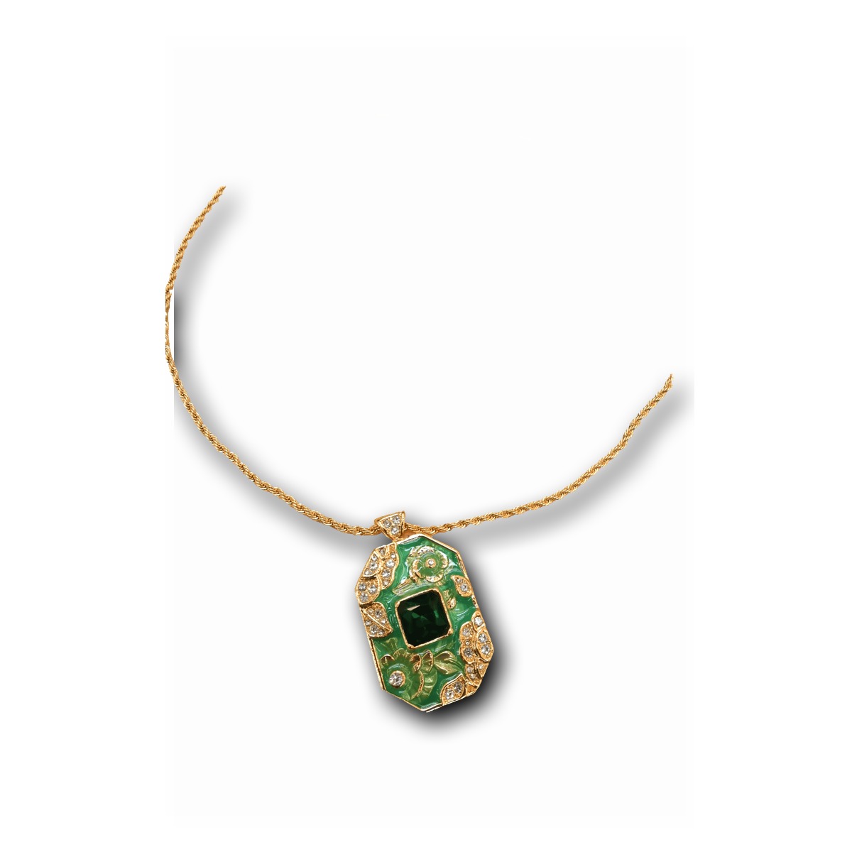 Vintage Gold-Plated Pendant Necklace — Style G1940NLV — AGJewel