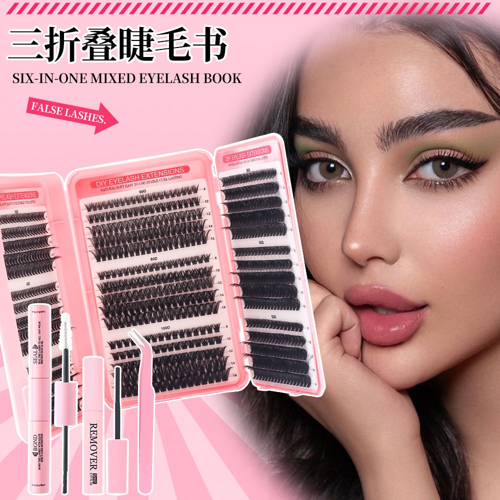 Pink Coloured False Lashes — YELASH · 4 Styles