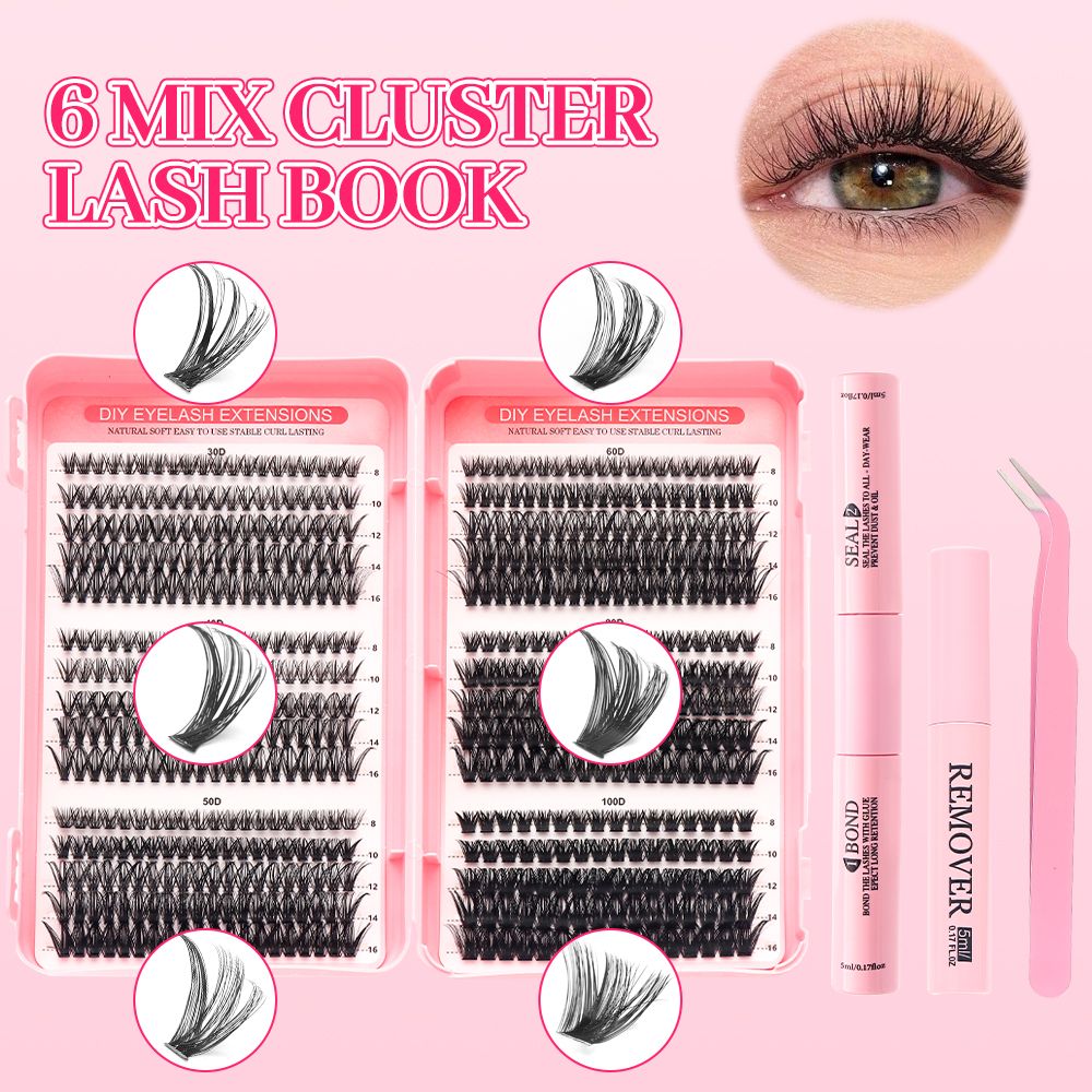 Pink Coloured False Lashes — YELASH · 4 Styles