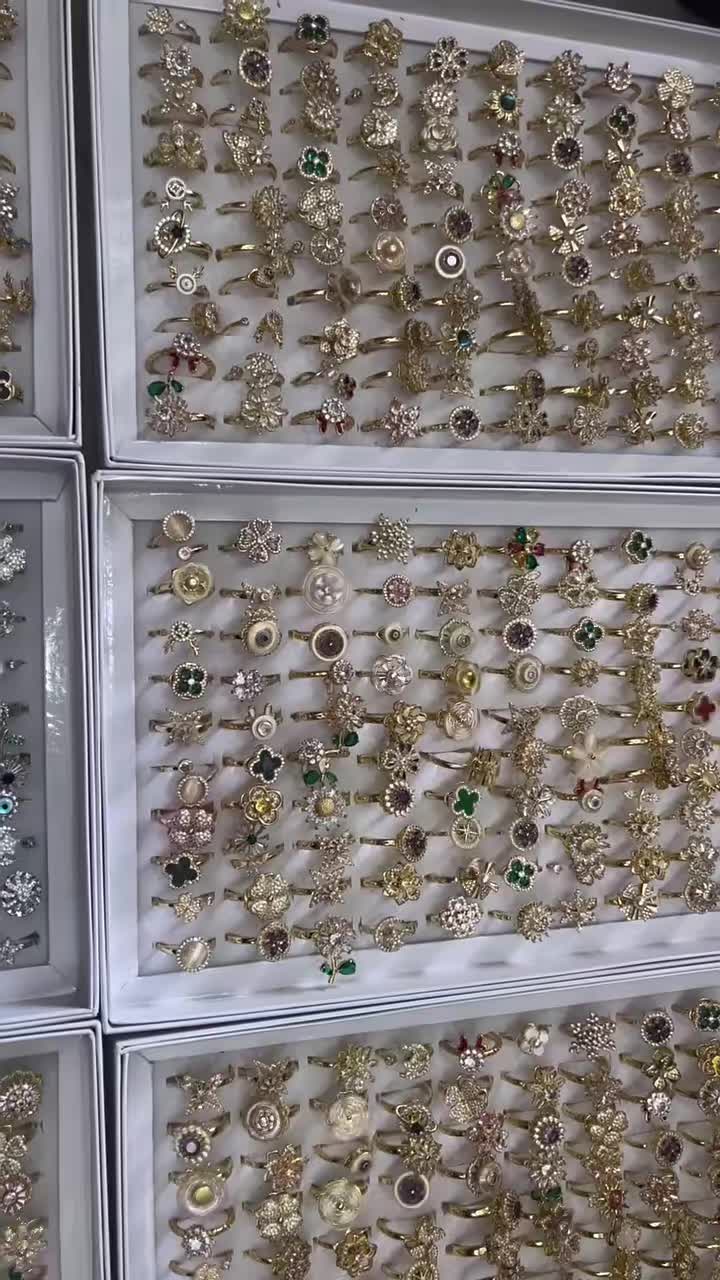 Factory Wholesale Rings Series 2 — 10 Reference Styles, Gold-Plated Copper, Zircon & Moissanite