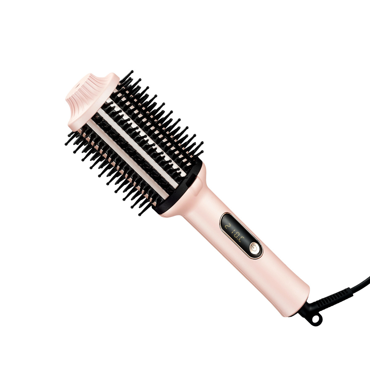 Wavy Barrel Styling Comb — 80W Fast-Heat Ceramic Volumizing Brush — AGJewel